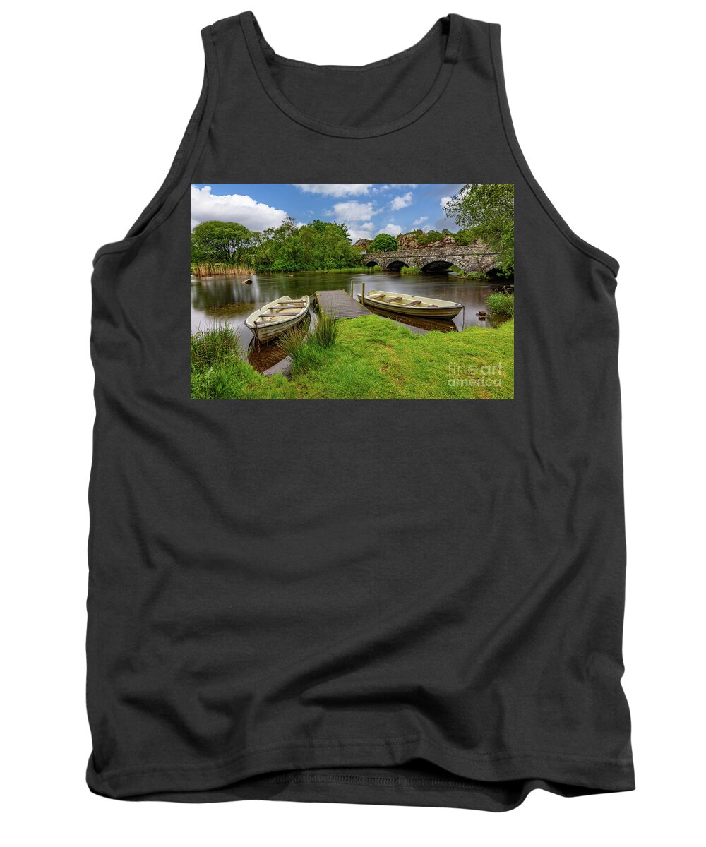 Llanberis Tank Top featuring the photograph Llanberis Boats Wales by Adrian Evans