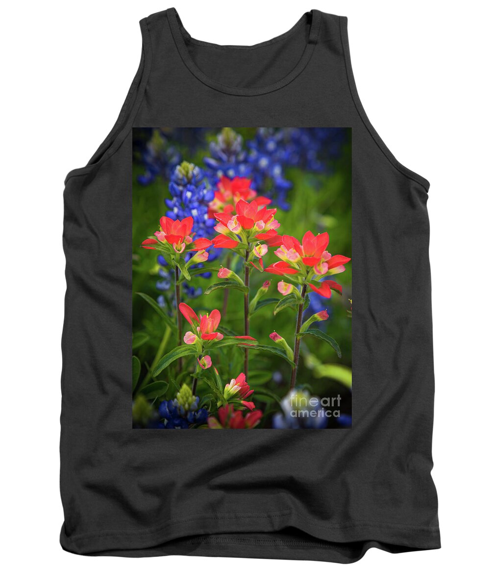 America Tank Top featuring the photograph Lone Star Blooms by Inge Johnsson