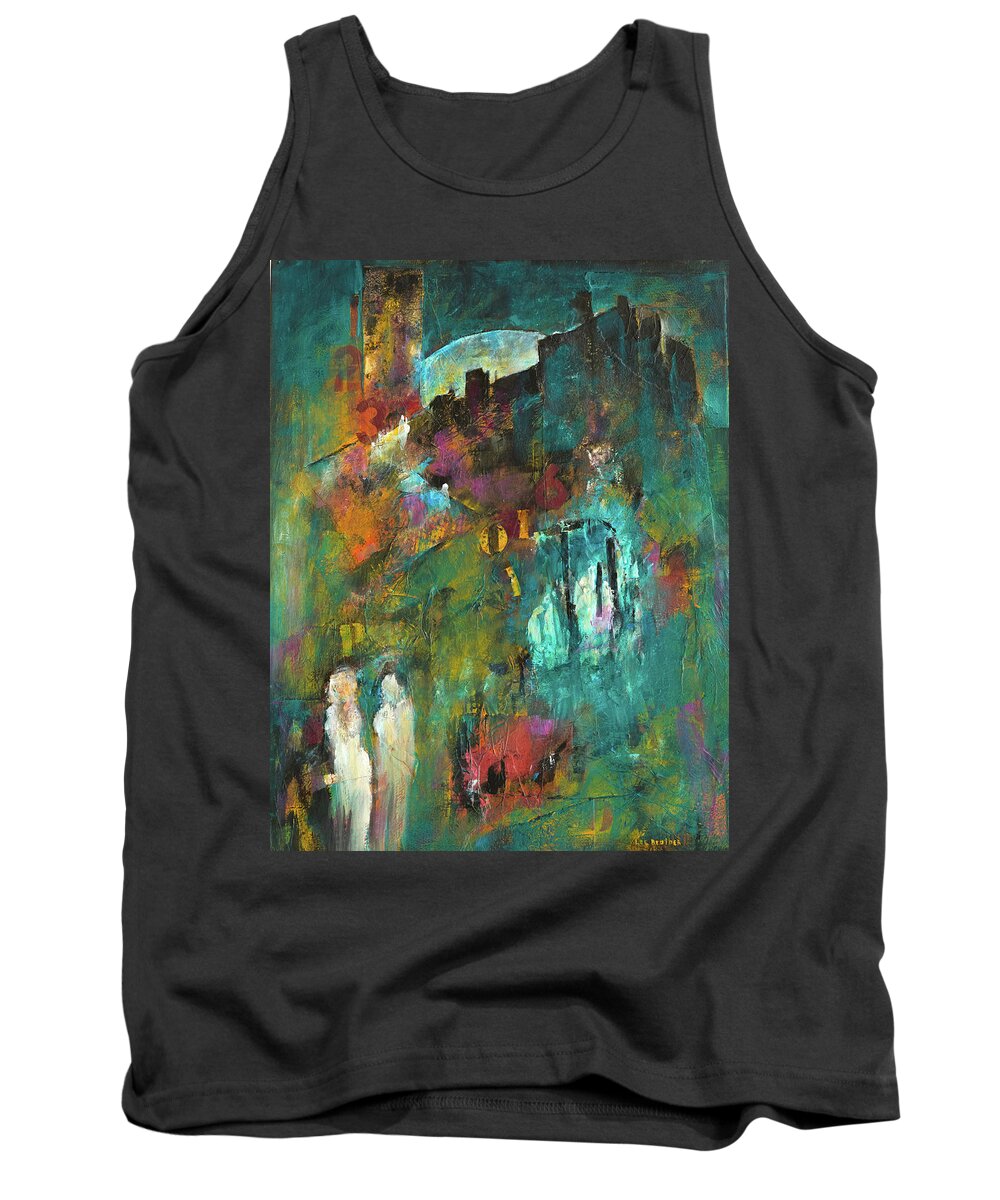 Artwork Tank Top featuring the painting Long Day's Journey Into Night by Lee Beuther