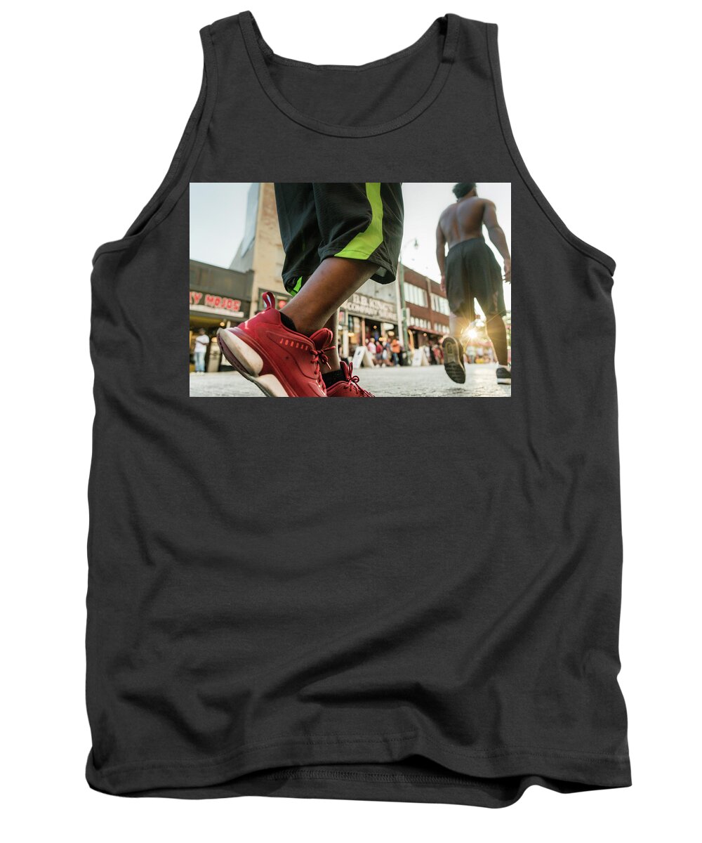 Beale Street Tank Top featuring the photograph Long walk back by Darrell DeRosia