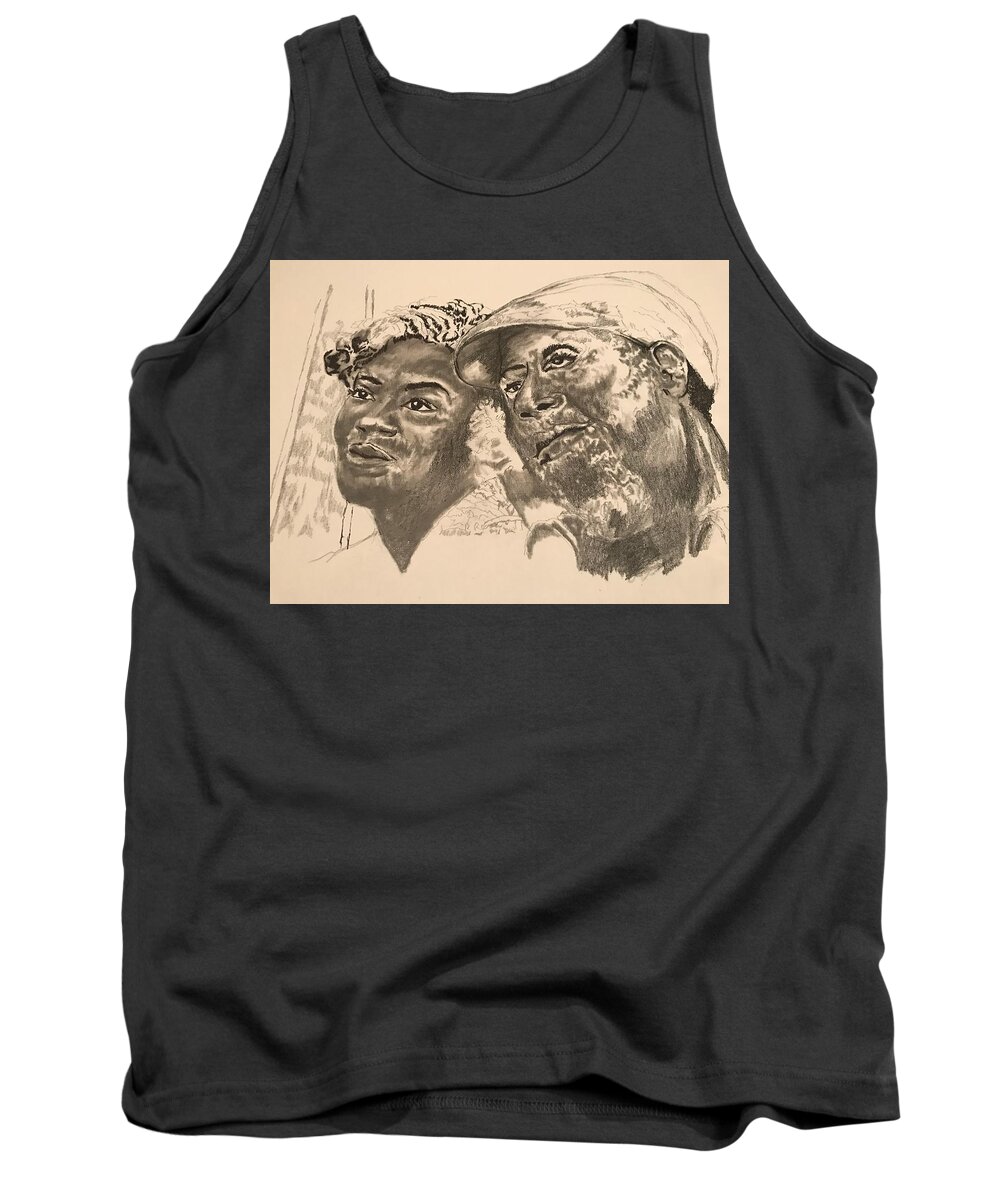  Tank Top featuring the drawing Love by Angie ONeal