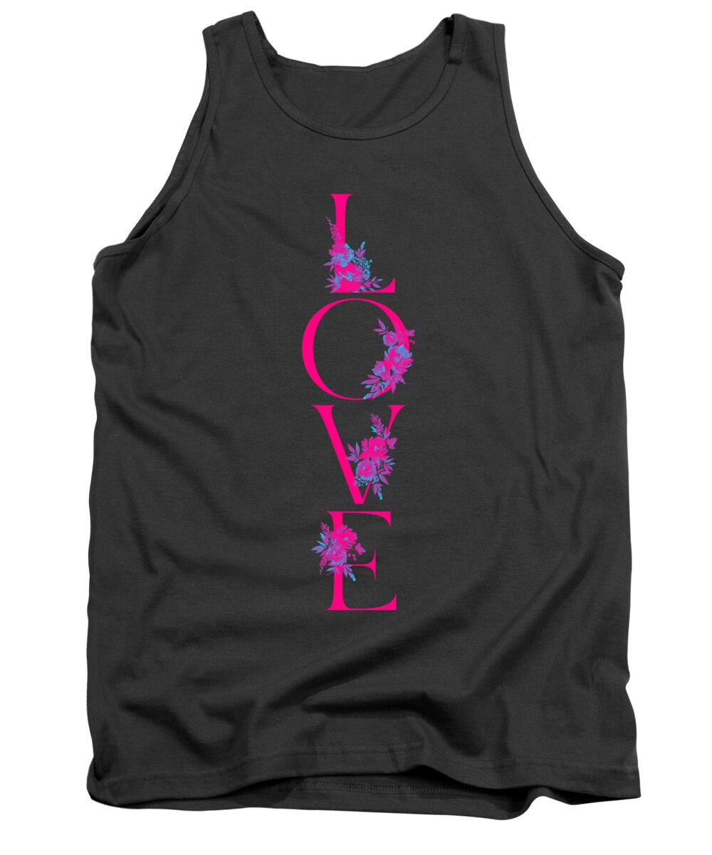 Cityscape Tank Top featuring the painting Love art a by Celestial Images