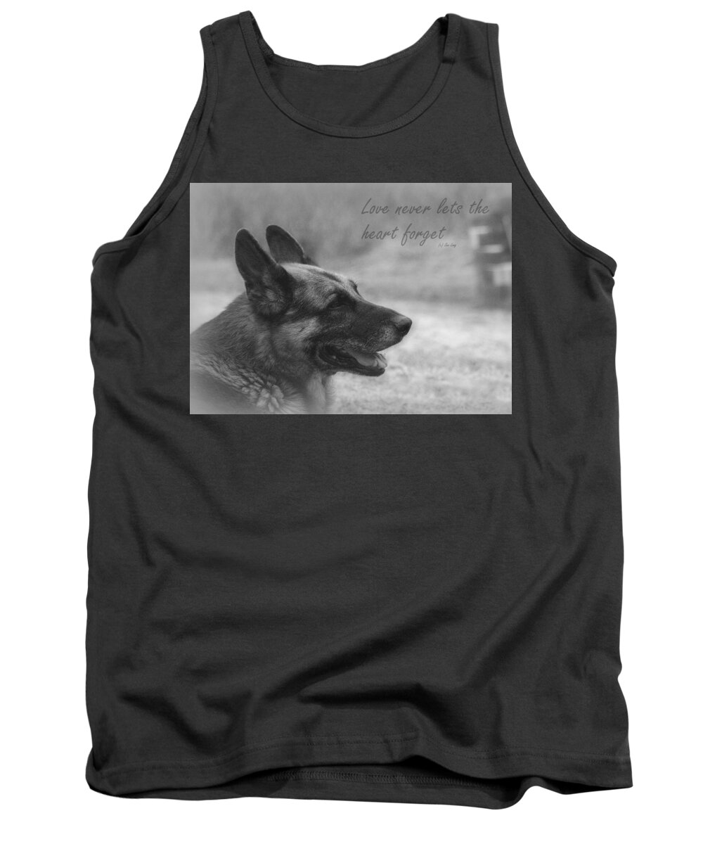 German Shepherd Tank Top featuring the photograph Love Never by Sue Long