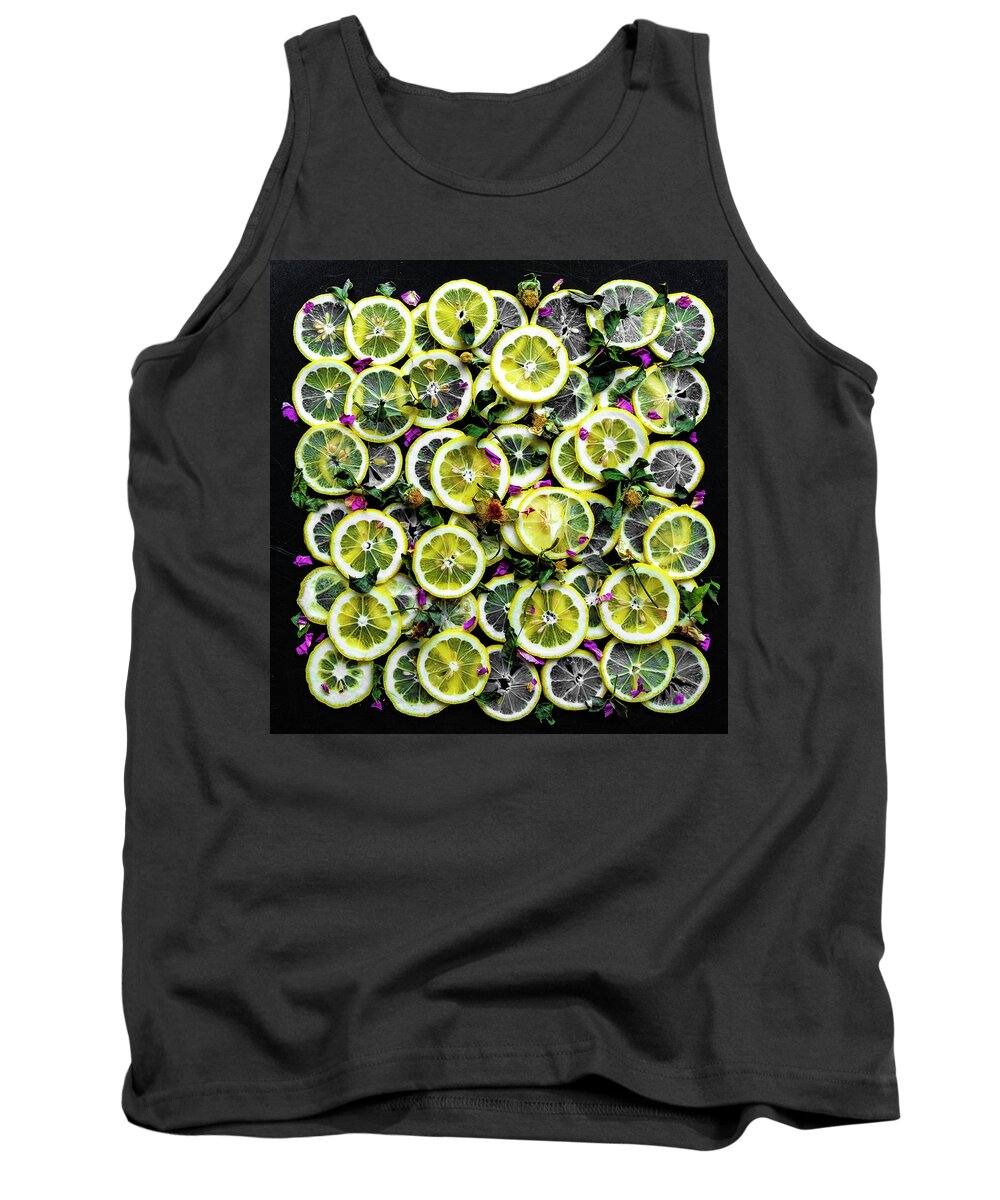 Lovely Lemons Tank Top featuring the photograph Lovely Lemons by Sarah Phillips