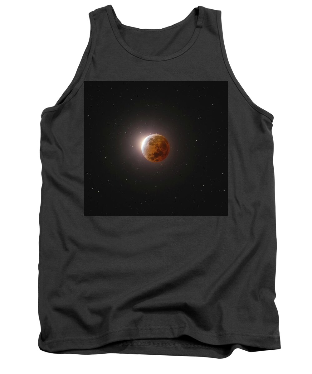 Moon Tank Top featuring the photograph Lunar Eclipse by Grant Twiss