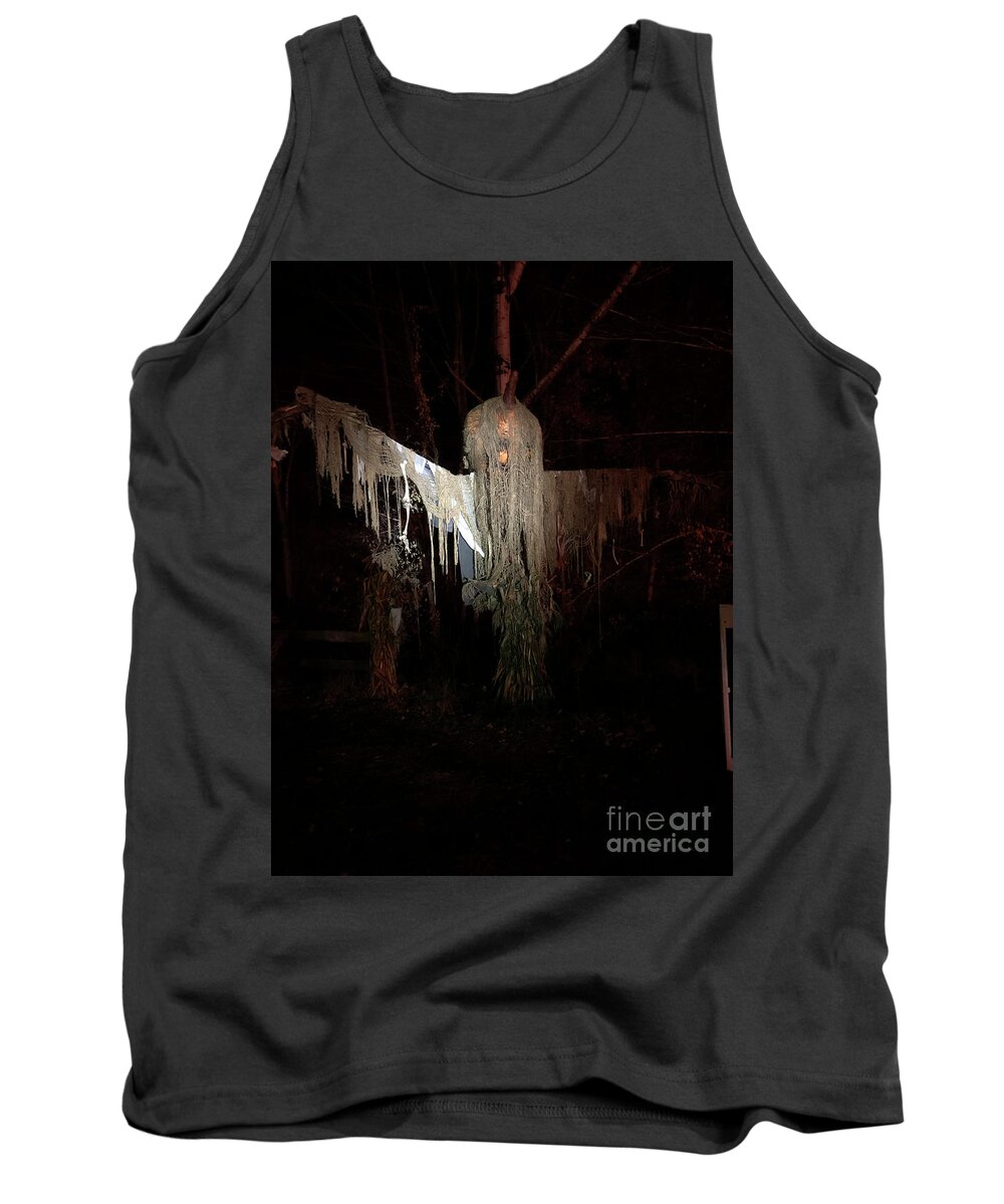 Monster Tank Top featuring the photograph Lurking in the Neighbor's Yard by Frances Ferland