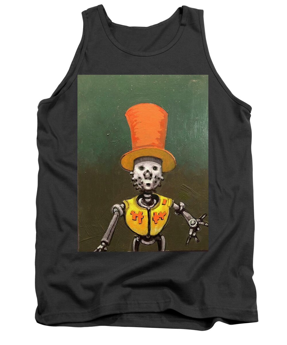 Too Hat Tank Top featuring the painting Mad Hatter Version 3.2 by William Stoneham