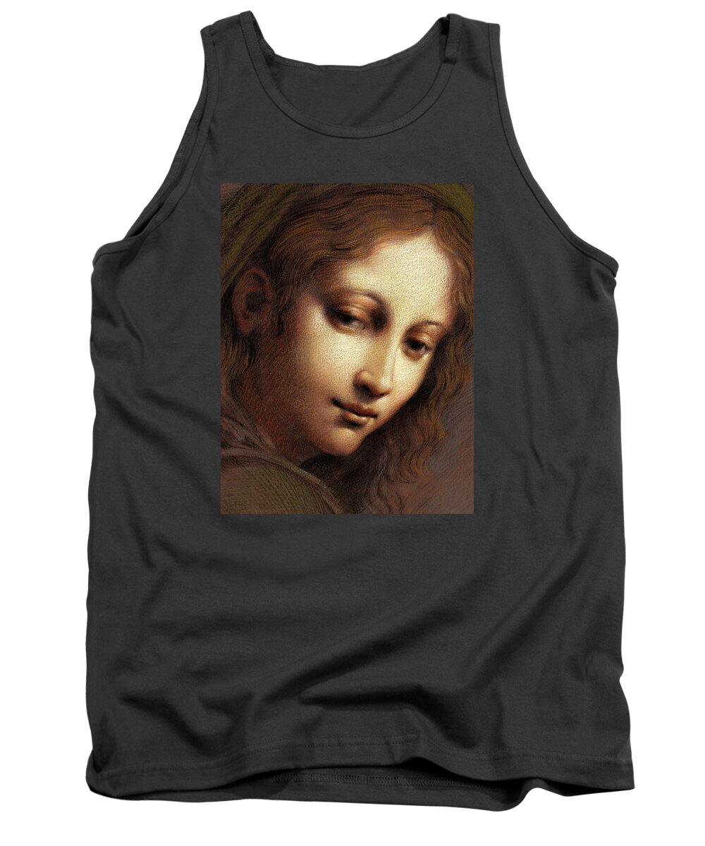 Madonna Tank Top featuring the pastel Madonna Study by Kurt Wenner