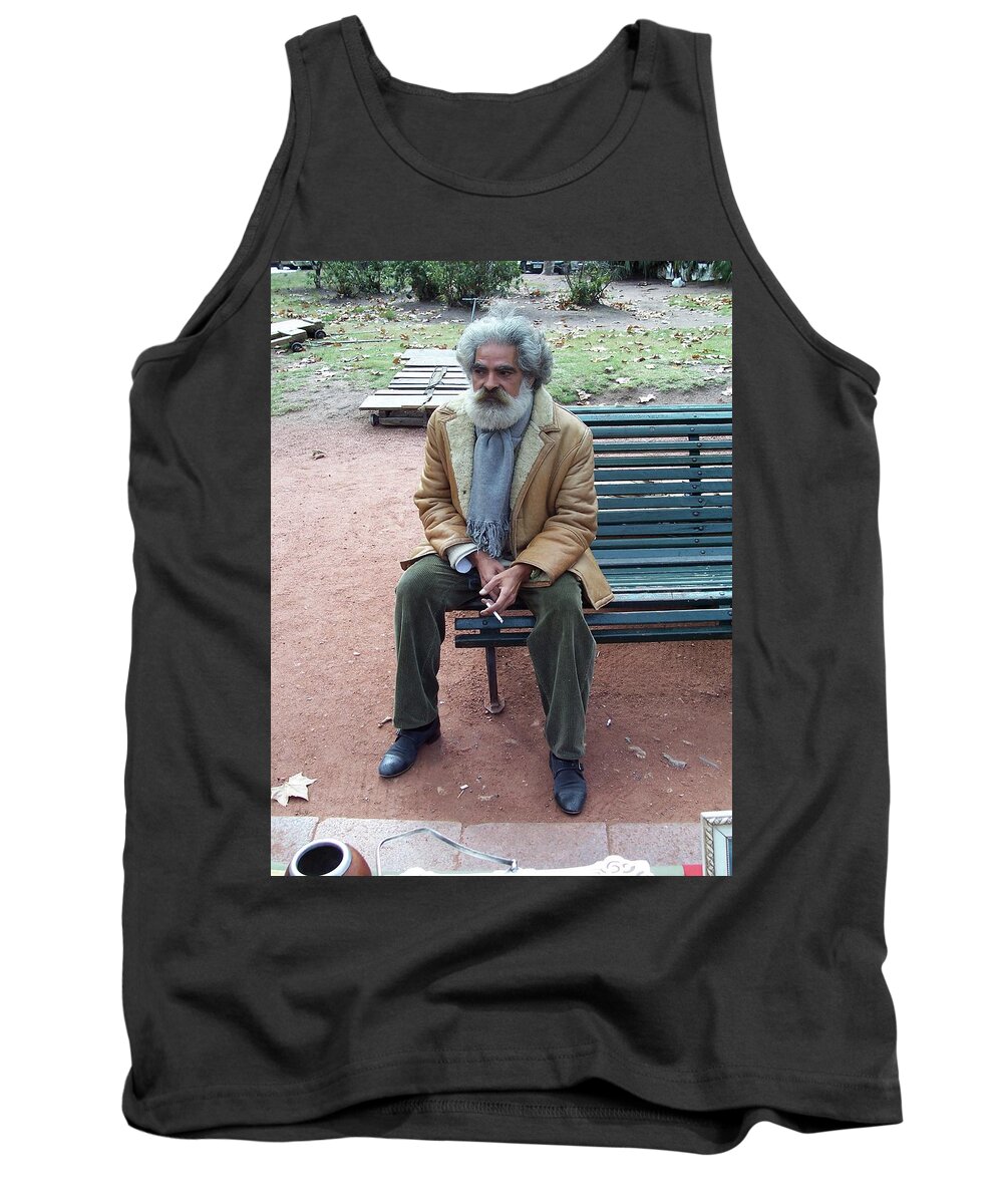 Uruguay Tank Top featuring the photograph Man in Uruguay by Matthew Bamberg