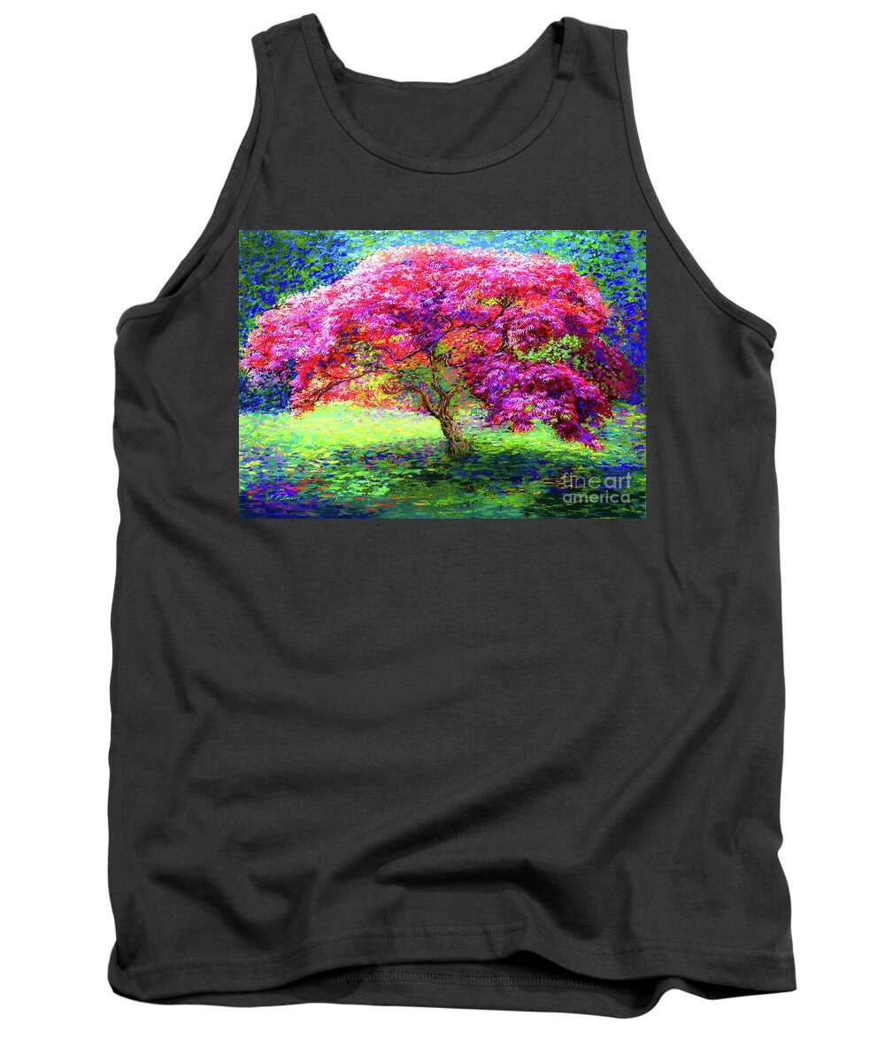 Tree Tank Top featuring the painting Maple Tree Magic by Jane Small