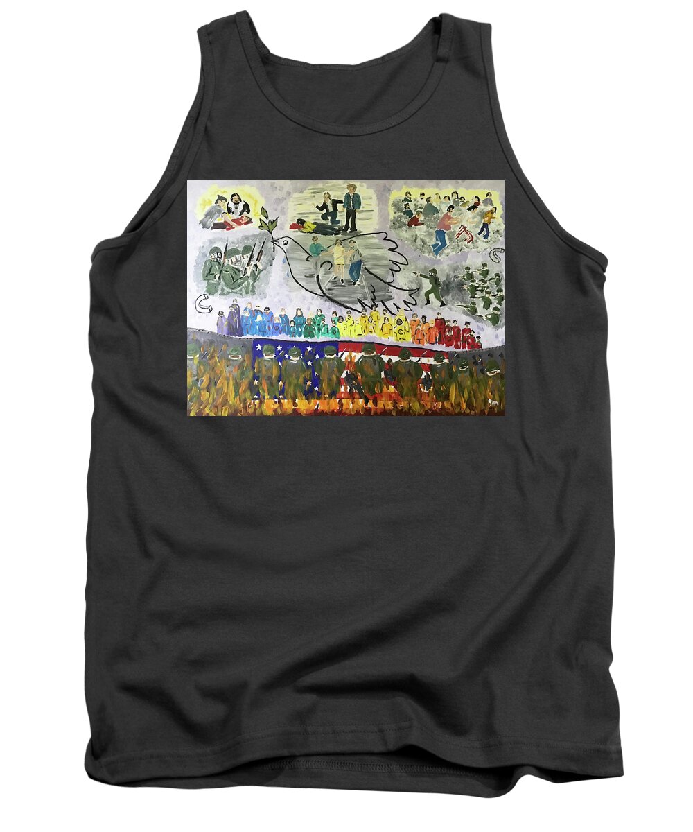  Tank Top featuring the painting May 4th 1970 by John Macarthur