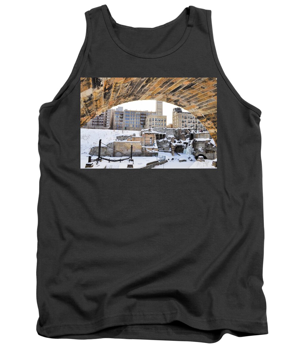 Minneapolis Tank Top featuring the photograph Mill Ruins Park Winter by Kyle Hanson
