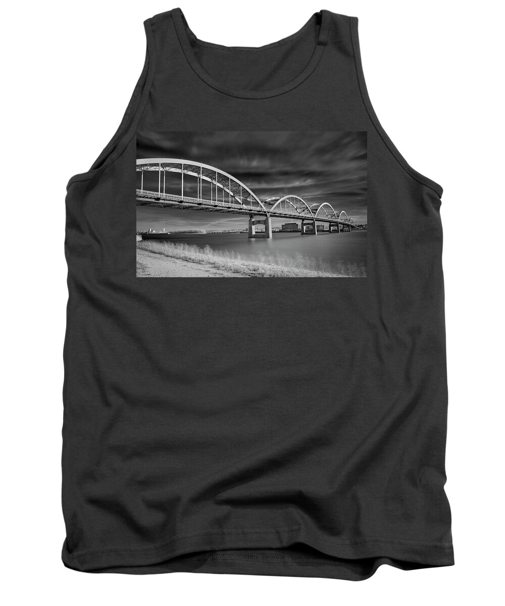 Mississippi River Tank Top featuring the photograph Mississippi River Bridge by Ray Congrove