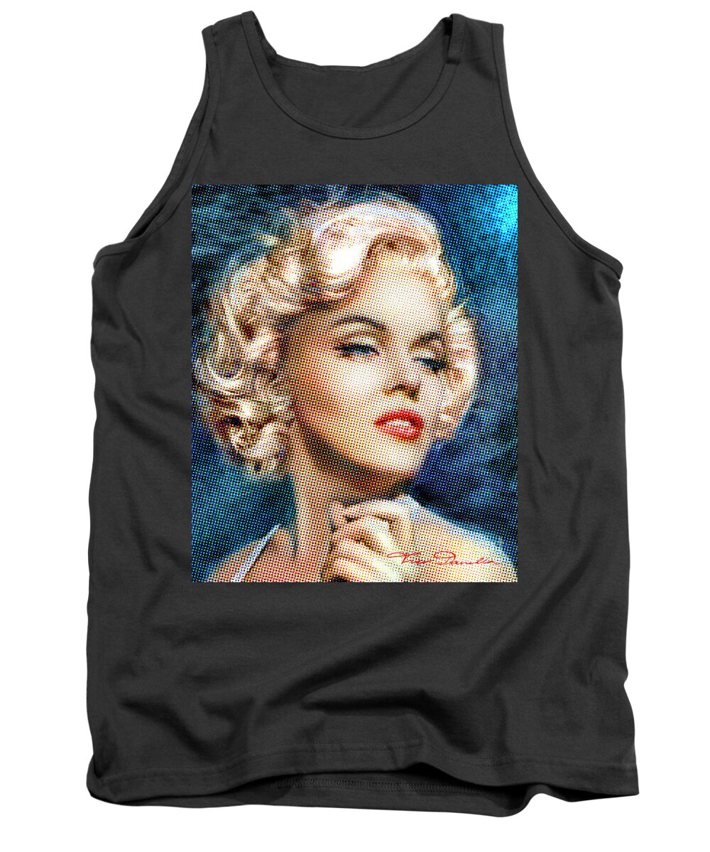 Marilyn Monroe Tank Top featuring the painting Mm 135 Pp by Theo Danella