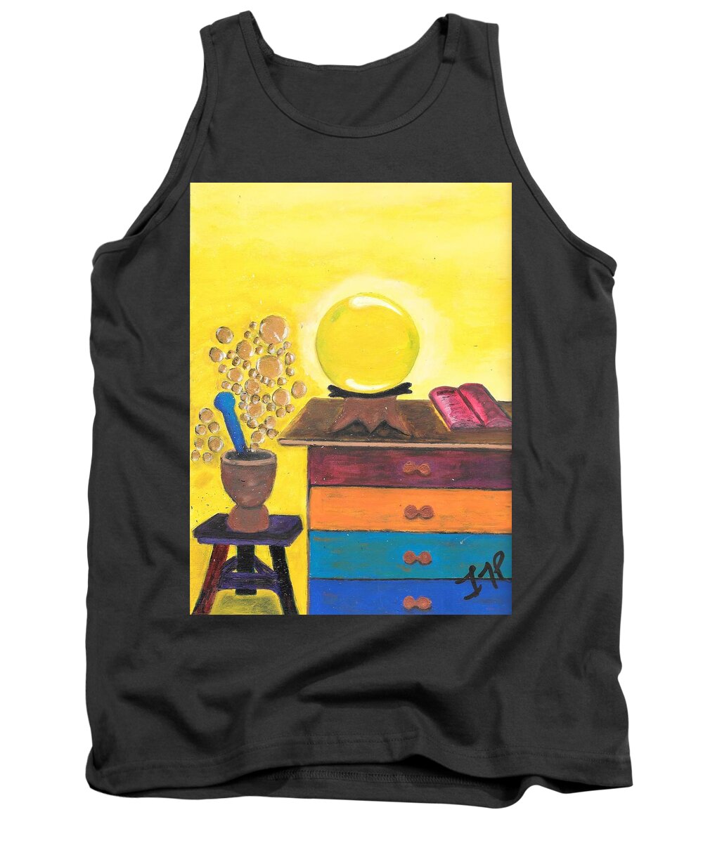 White Magic Tank Top featuring the painting Modern Mysticism by Esoteric Gardens KN