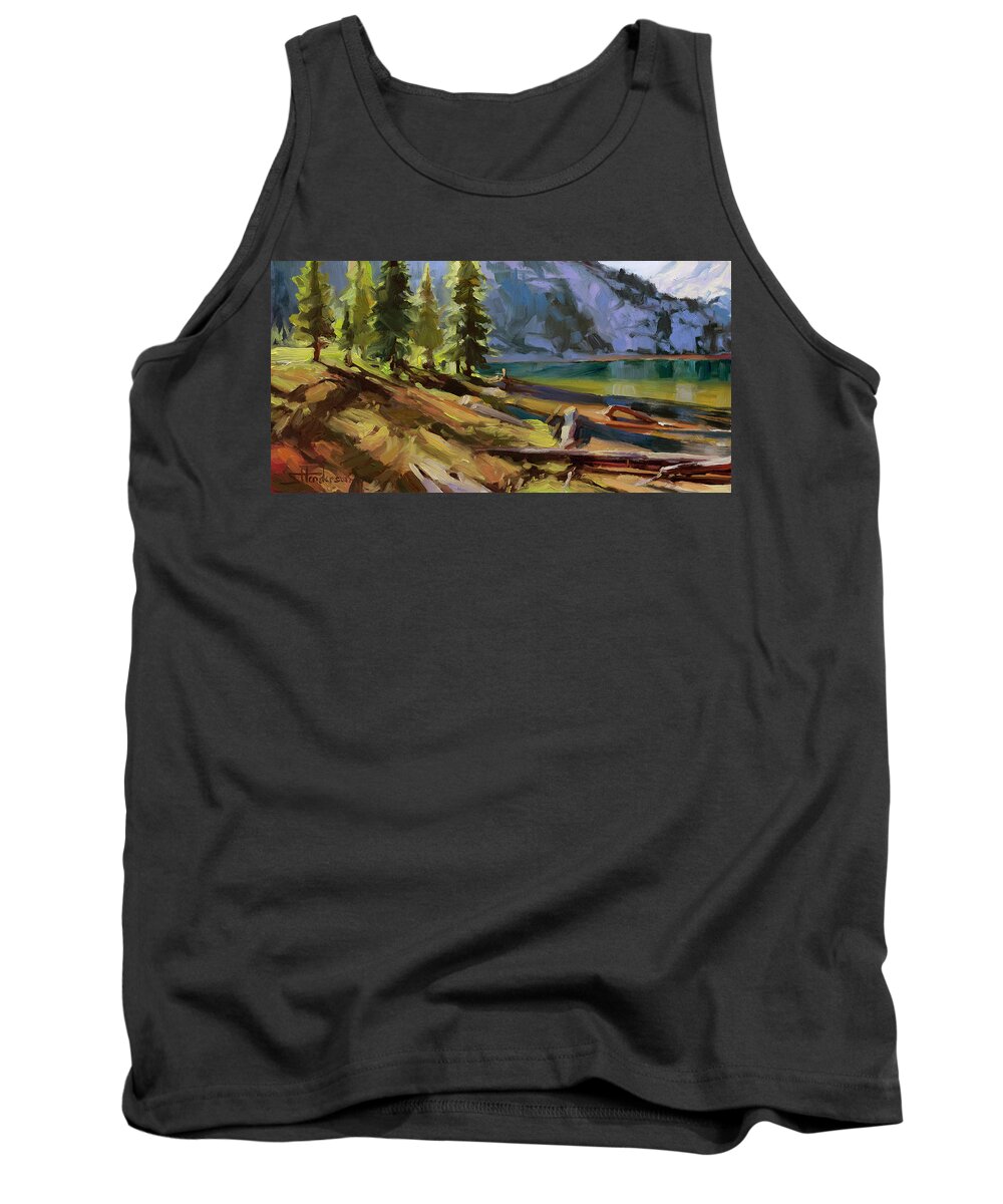 Landscape Tank Top featuring the painting Morning Sun Salutation by Steve Henderson