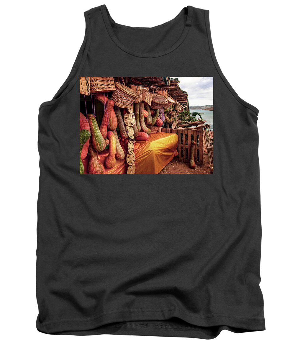 Morocco Tank Top featuring the photograph Moroccan Gourds by Edward Shmunes