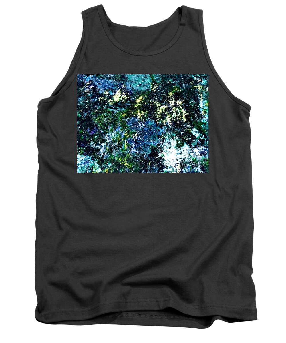 Abstract Tank Top featuring the photograph Moss Blacklit by Tom Johnson