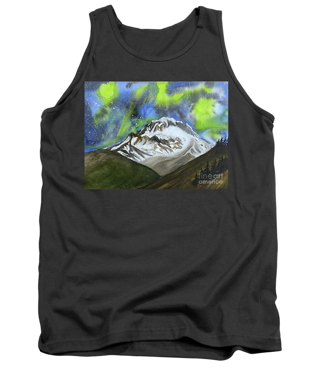 Mount Hood Tank Top featuring the painting Mount Hood by Lisa Neuman