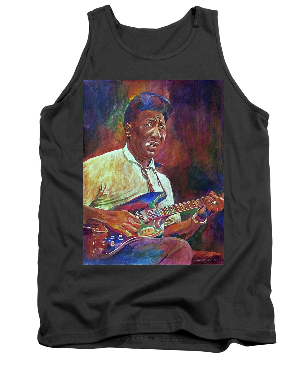 Blues Legend Tank Top featuring the painting Muddy Waters by David Lloyd Glover