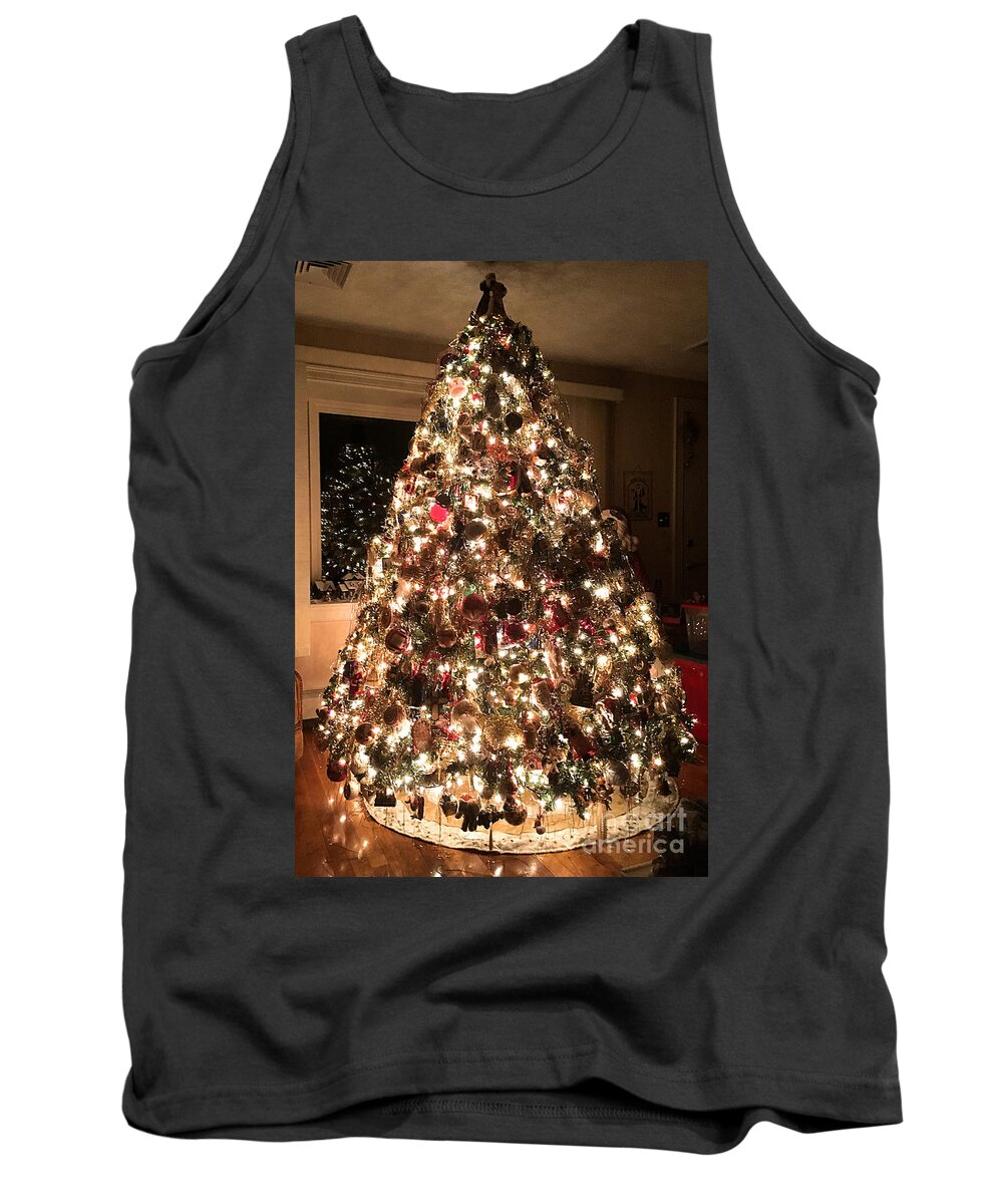 Trees Tank Top featuring the photograph My Mother's Christmas by Frances Ferland