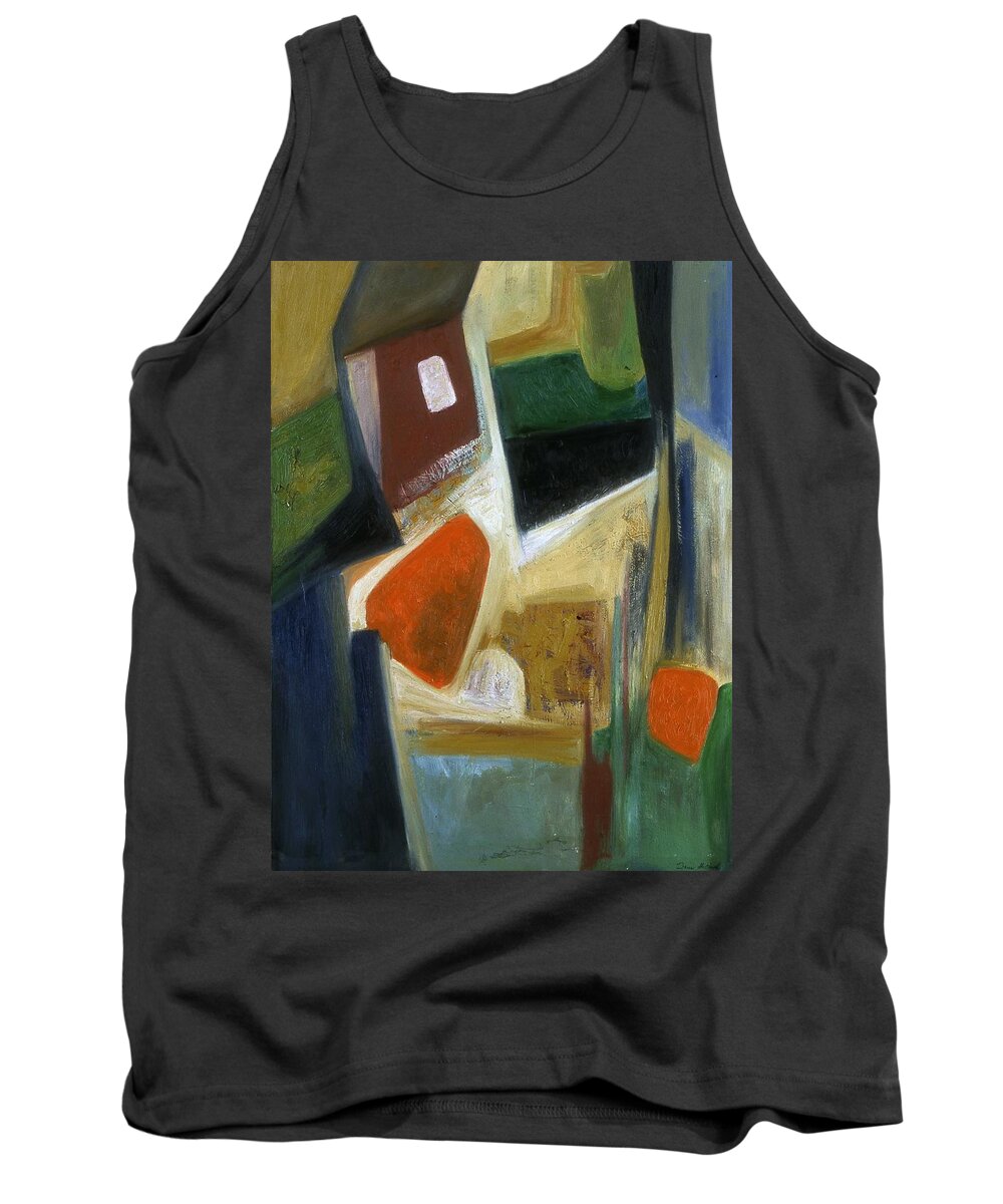 Abstract Tank Top featuring the painting Mystic Encounter by Diane Holland SF Int'l Art