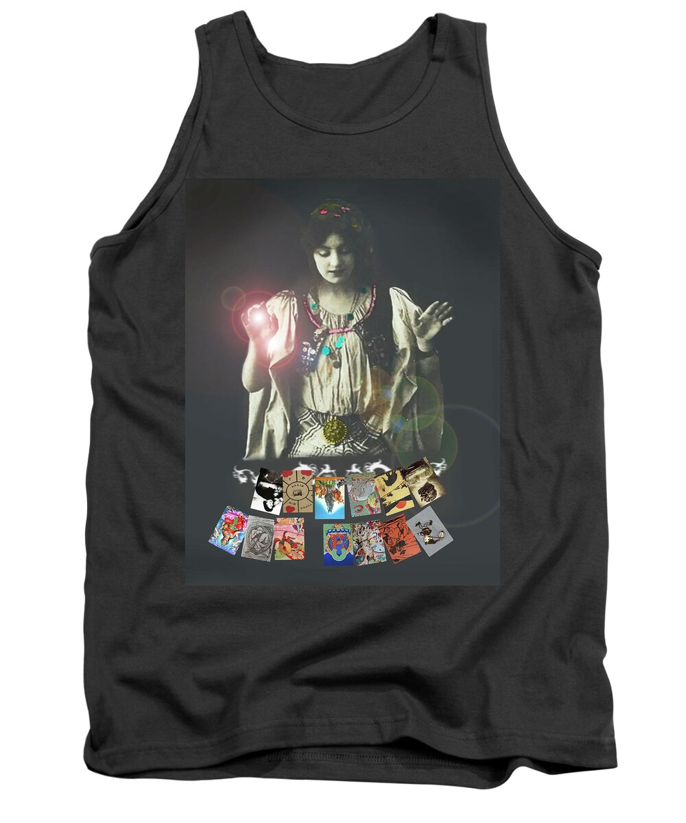 Gypsy Tank Top featuring the digital art New Gypsy Reading for Times Like These by Perry Hoffman