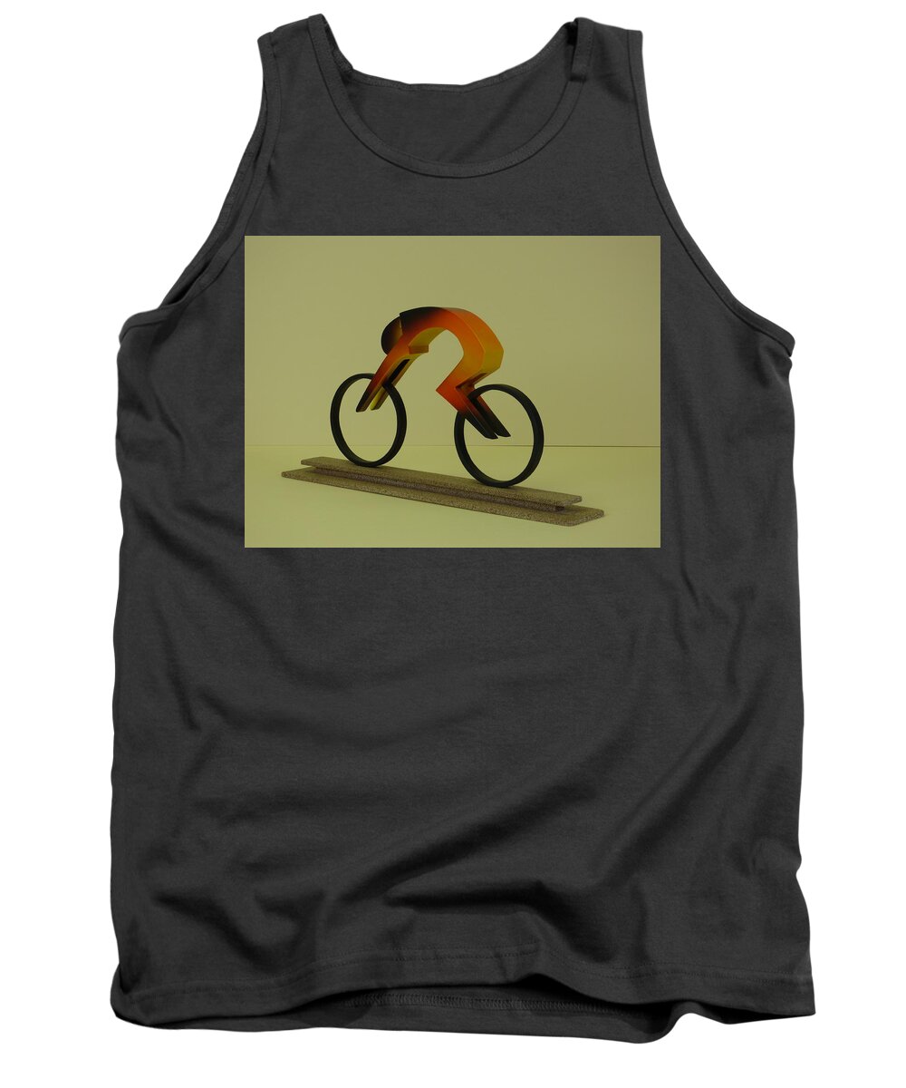 Nitro Man Tank Top featuring the sculpture Nitro by Kem Himelright