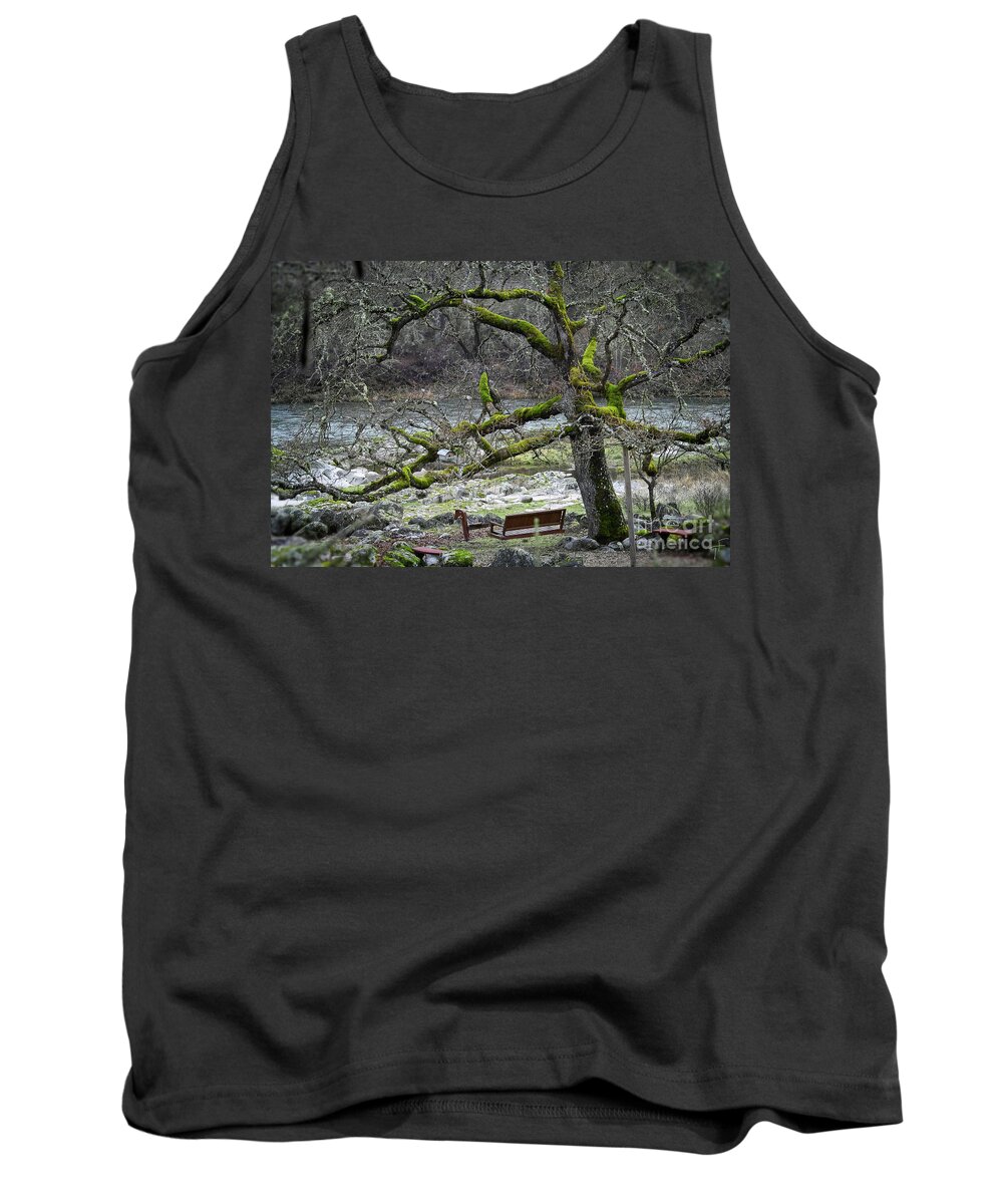 Rouge River Tank Top featuring the photograph Oak On The Rogue River by Theresa Fairchild