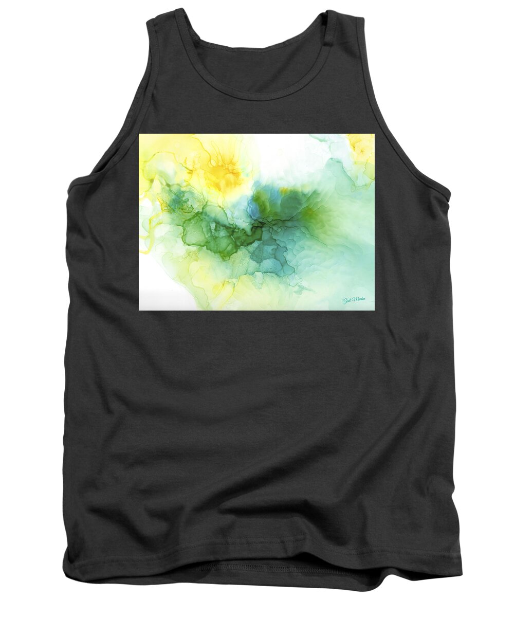 Ocean Tank Top featuring the painting Oceana 1 by Gail Marten