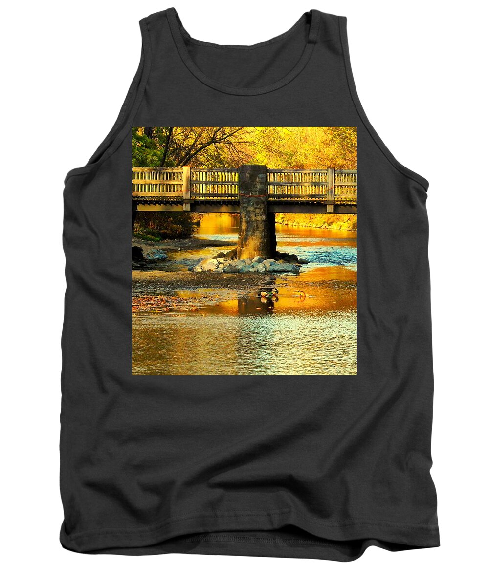 Autumn Tank Top featuring the photograph October At Robin Hood Dell by Tami Quigley