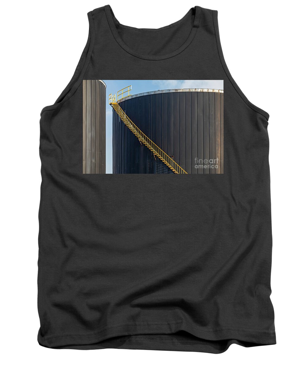 Oil Tank Top featuring the photograph Oil Storage Tanks by Jim West