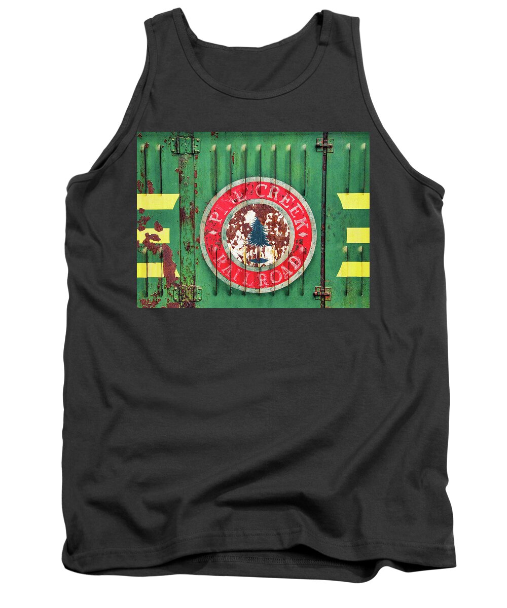 Allaire Tank Top featuring the photograph Old Railroad Engine At Pine Creek Railroad. by Gary Slawsky