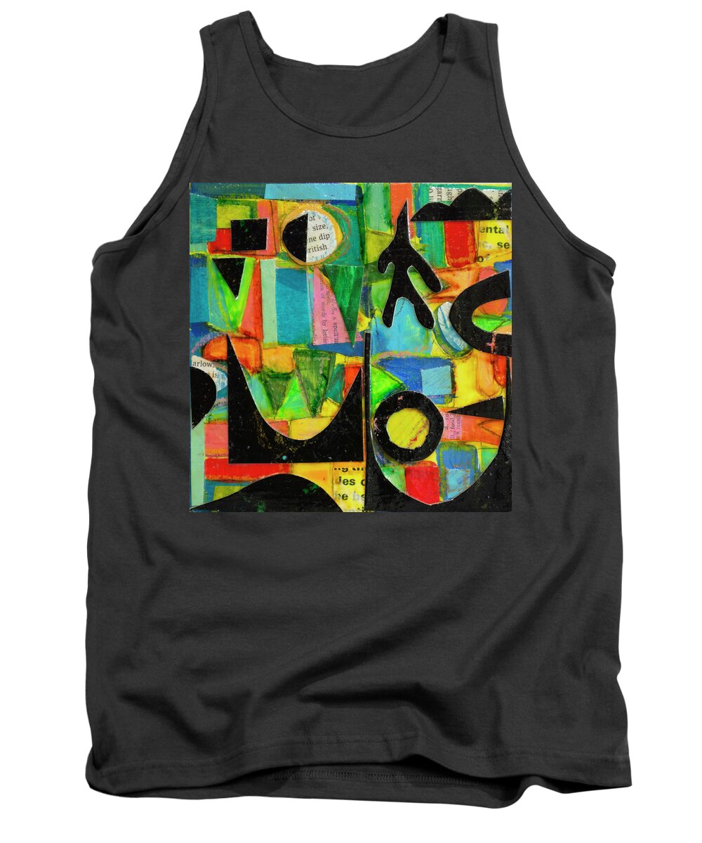 Lake Anne Tank Top featuring the mixed media On Lake Anne by Julia Malakoff