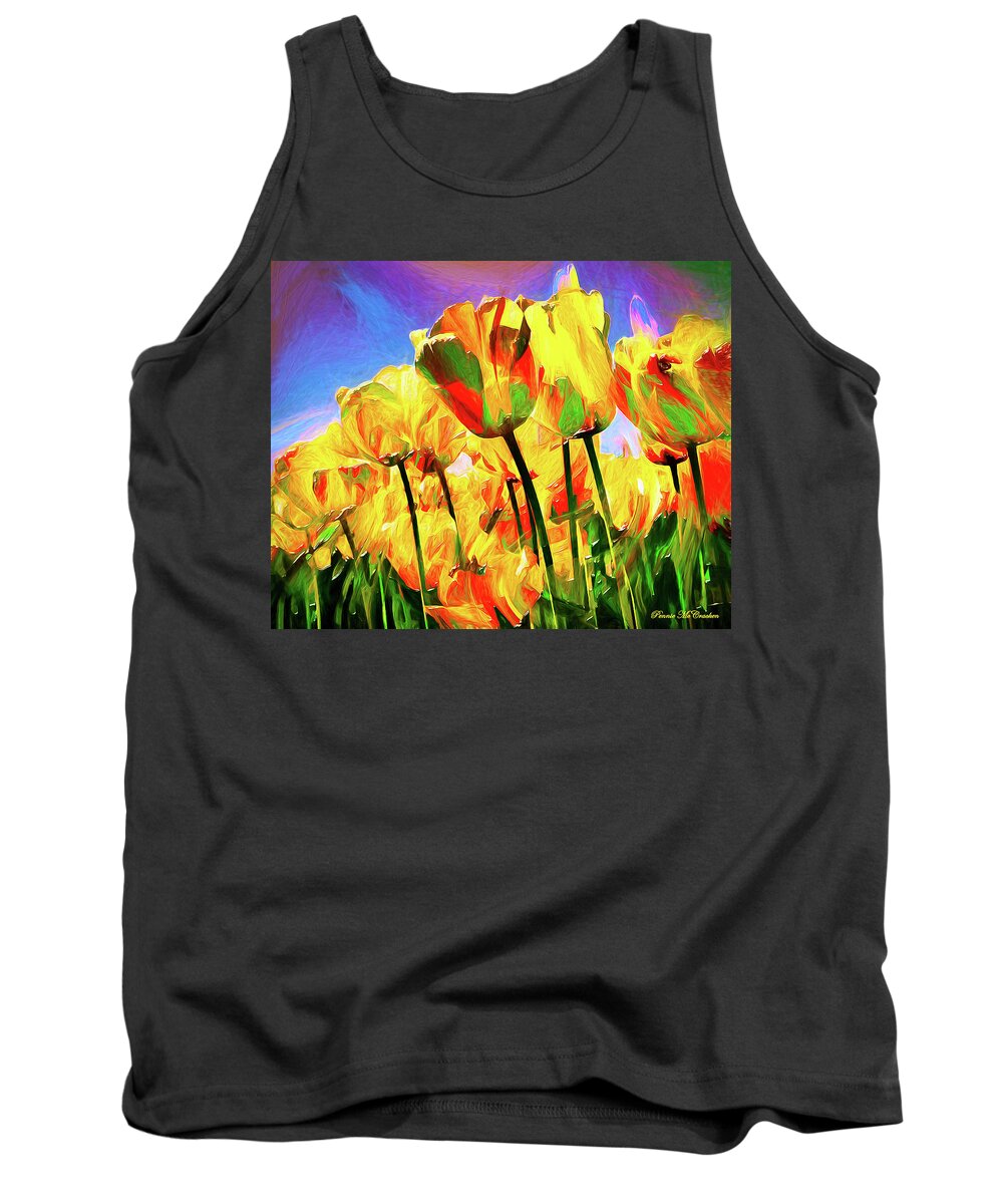 Tulips Tank Top featuring the digital art Optimism by Pennie McCracken