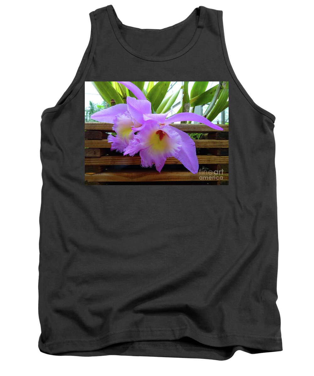 Flowers Tank Top featuring the photograph Orchid Wedding Orchid by Eunice Warfel