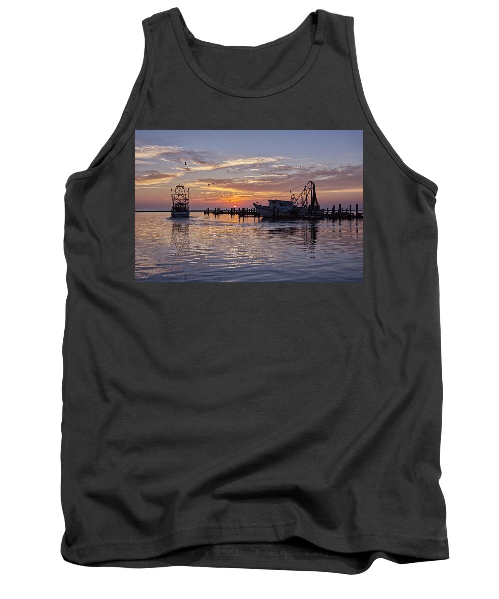Oyster Tank Top featuring the photograph Oyster Boat by Ty Husak