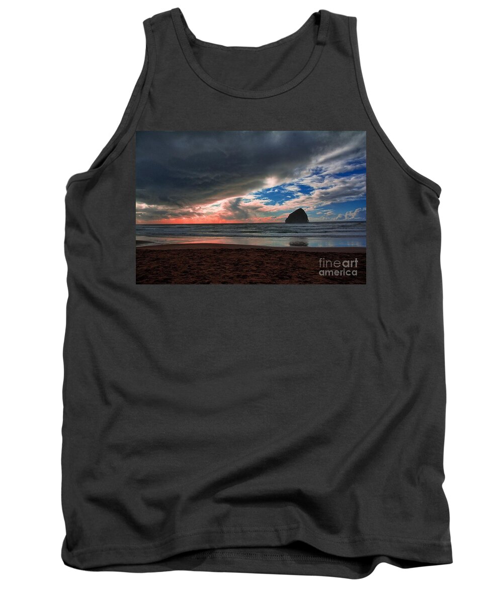 Sunset Tank Top featuring the photograph Pacific Sunset by Chriss Pagani