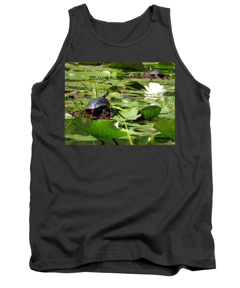 Nature Tank Top featuring the photograph Painted Turtles - #15783 by StormBringer Photography