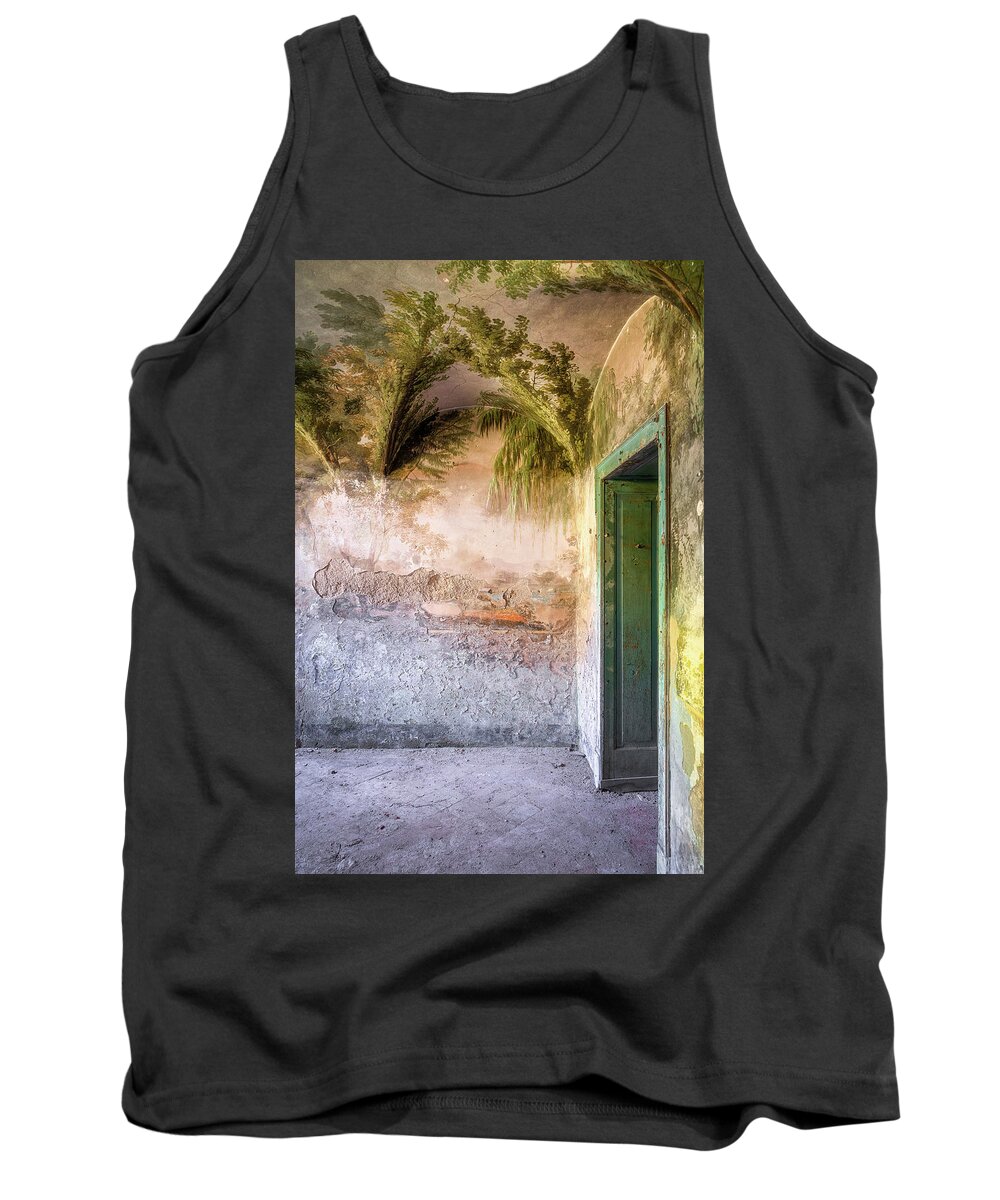 Abandoned Tank Top featuring the photograph Painting in Decay by Roman Robroek