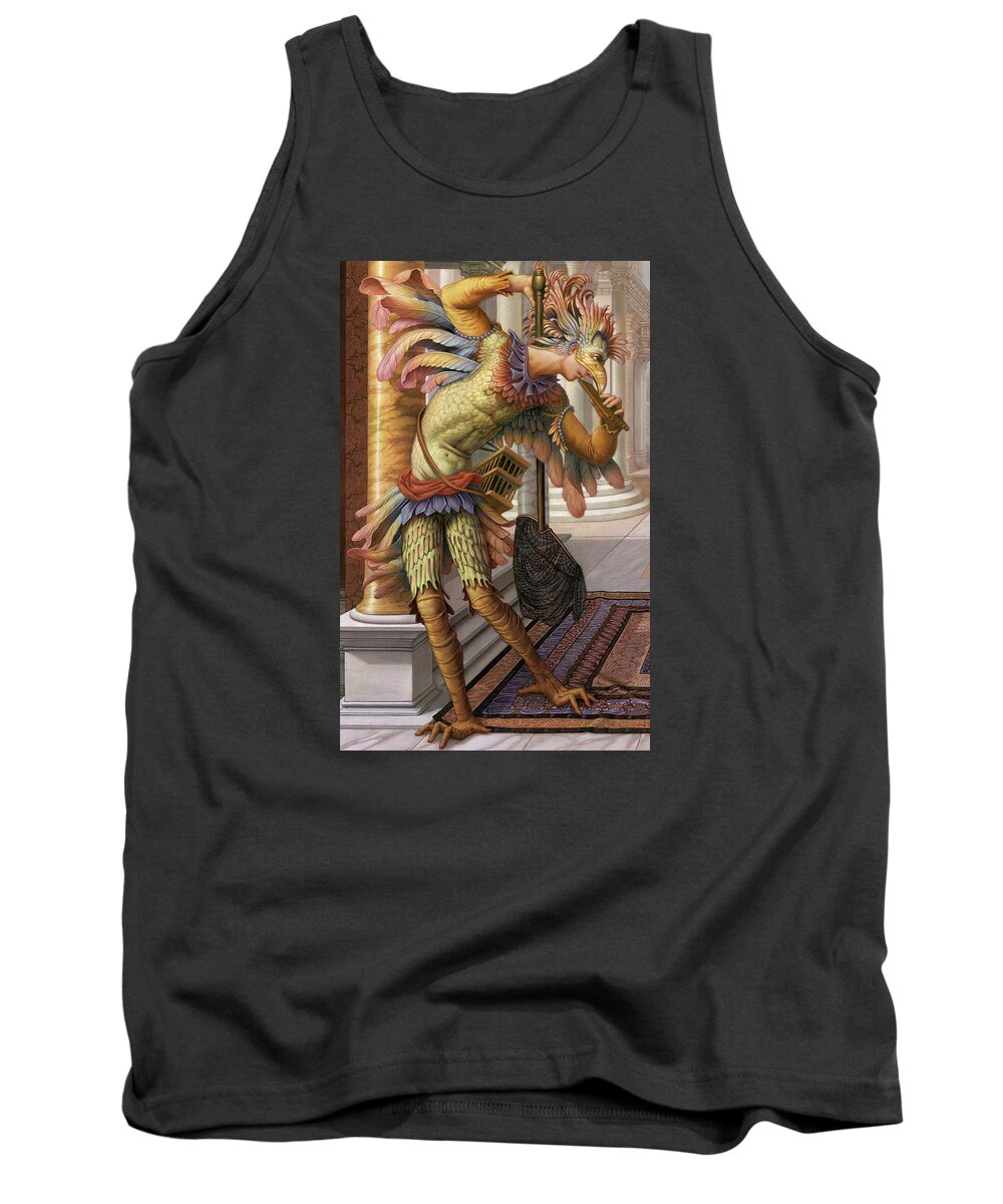 Papageno Tank Top featuring the painting Papageno by Kurt Wenner