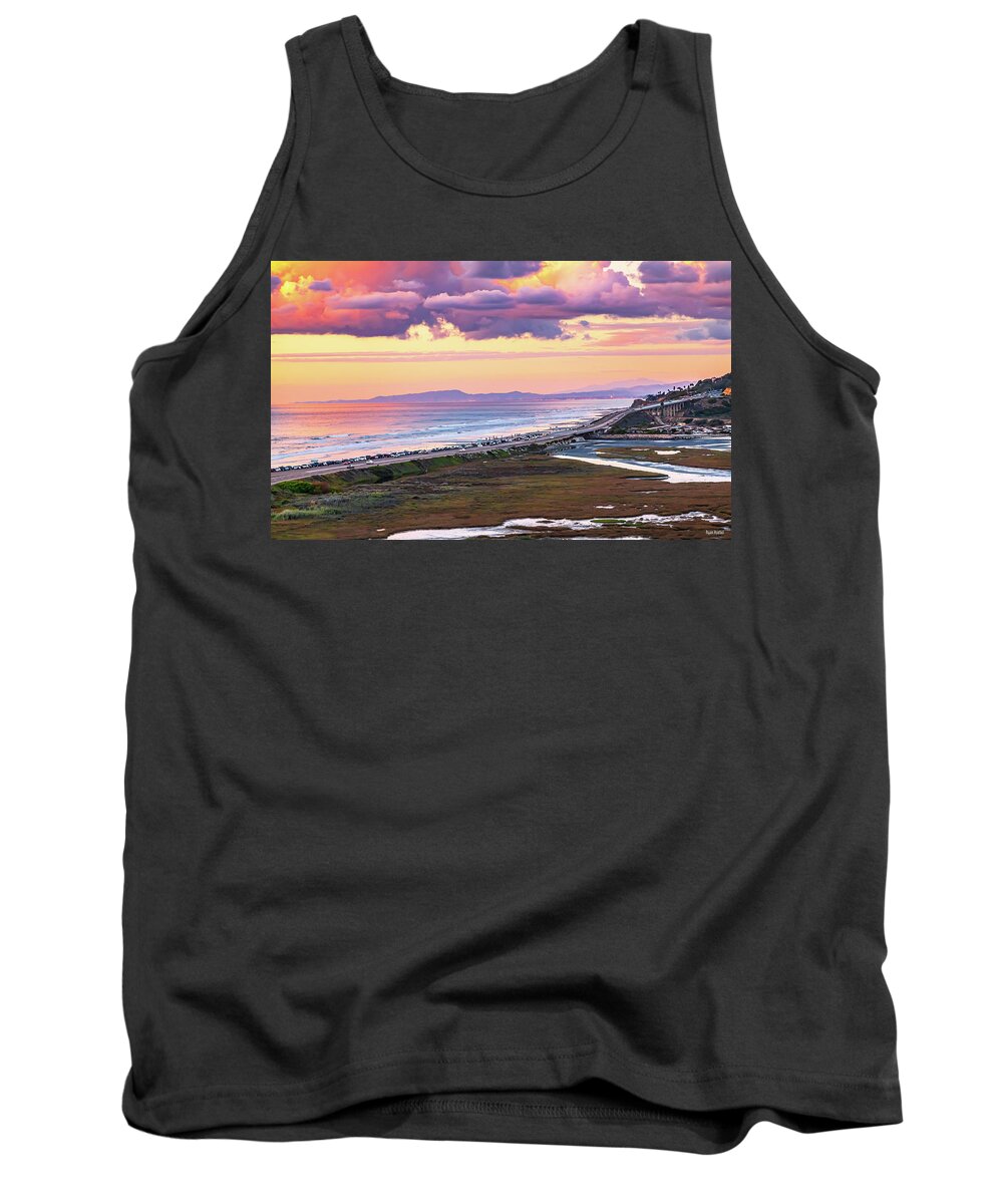 Sunset Tank Top featuring the photograph Pastel Sunset by Ryan Huebel