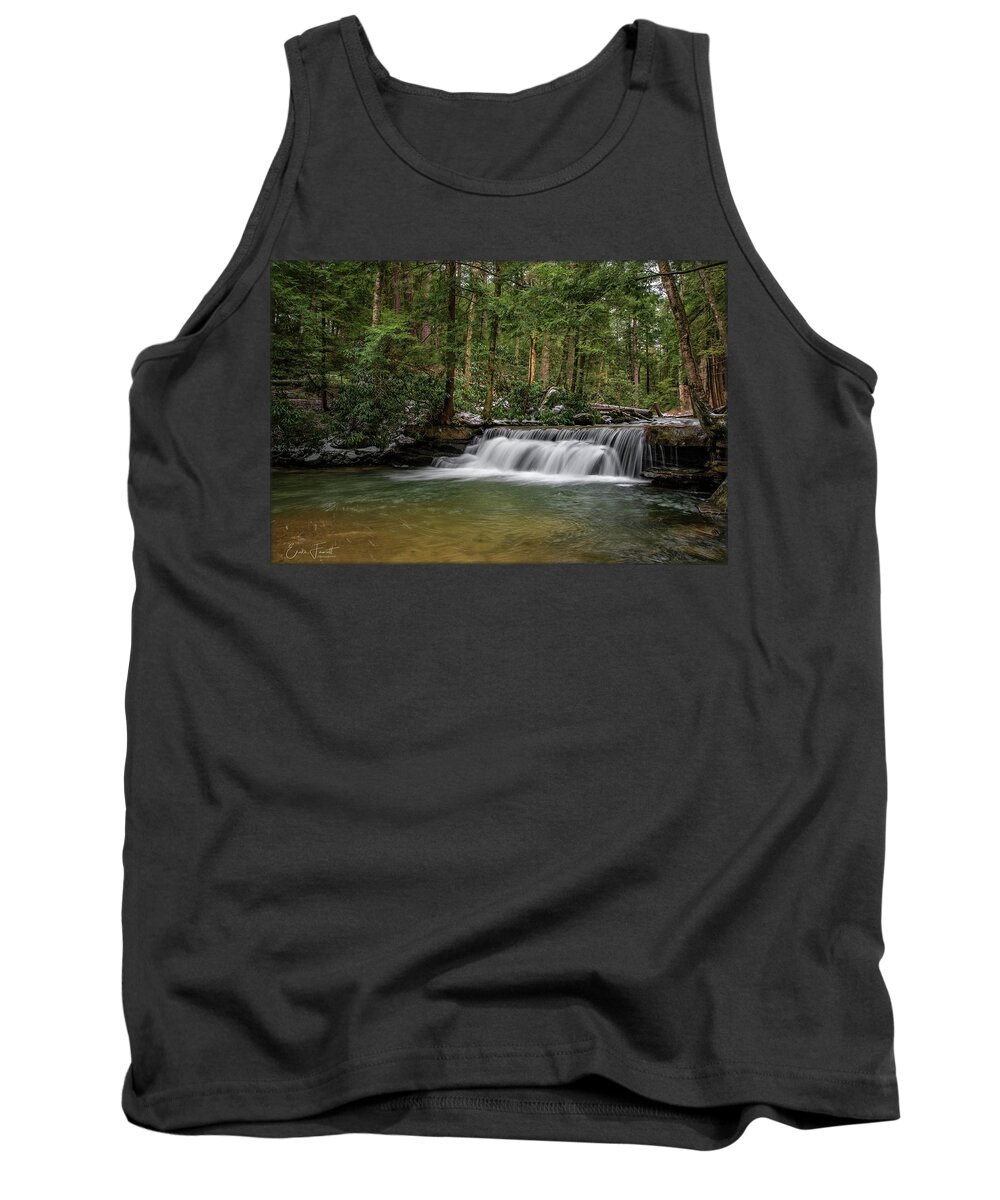 Waterfall Tank Top featuring the photograph Peace in Nature by Erika Fawcett