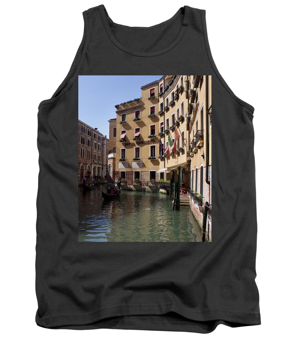 Gondola Ride Tank Top featuring the photograph Peaceful afternoon in Venice. by Yvonne M Smith