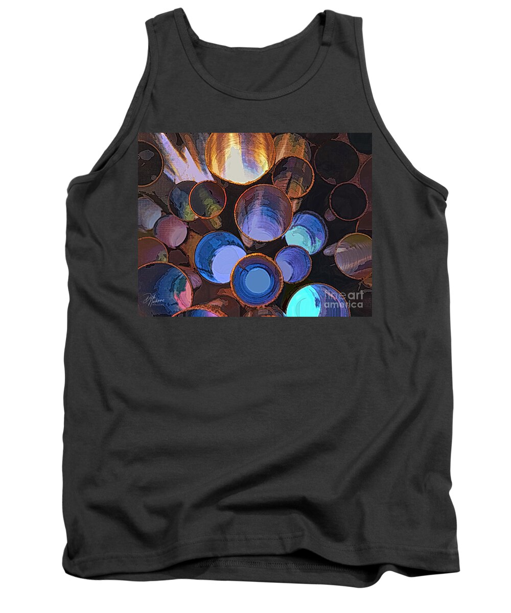 Blues Tank Top featuring the digital art Pick Your Blues by Deb Nakano