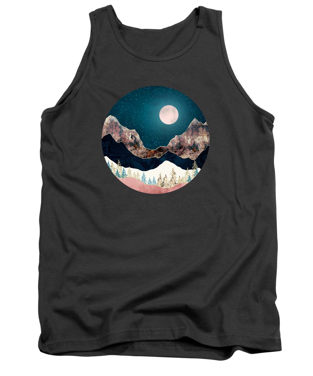Pine Tank Top featuring the digital art Pine Vista by Spacefrog Designs
