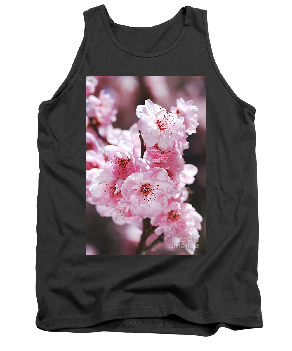 Prunus Blossom Tank Top featuring the photograph Pinks of Blossom Prunus by Joy Watson