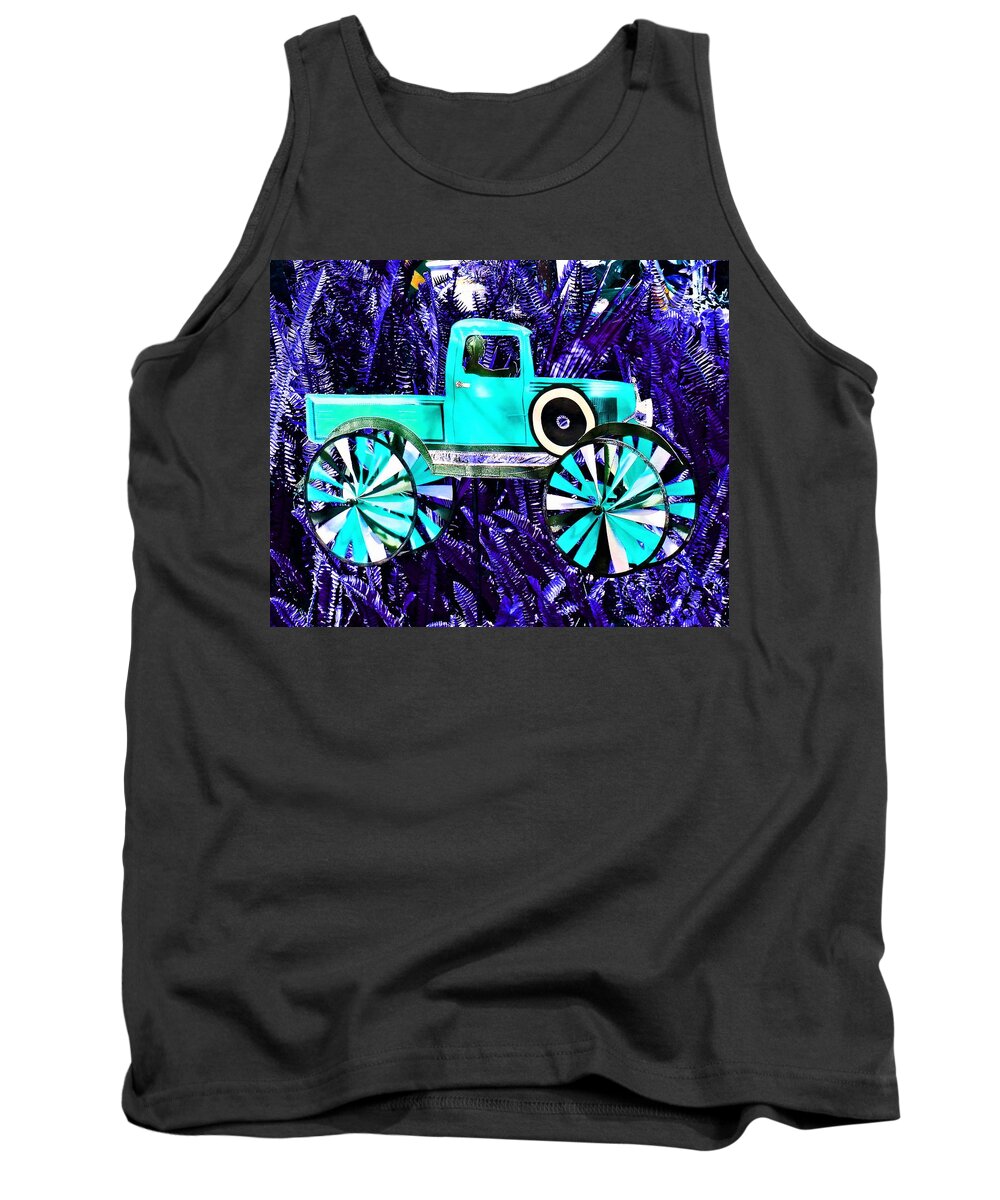 Landscaping Tank Top featuring the photograph Pinwheel Truck by Andrew Lawrence