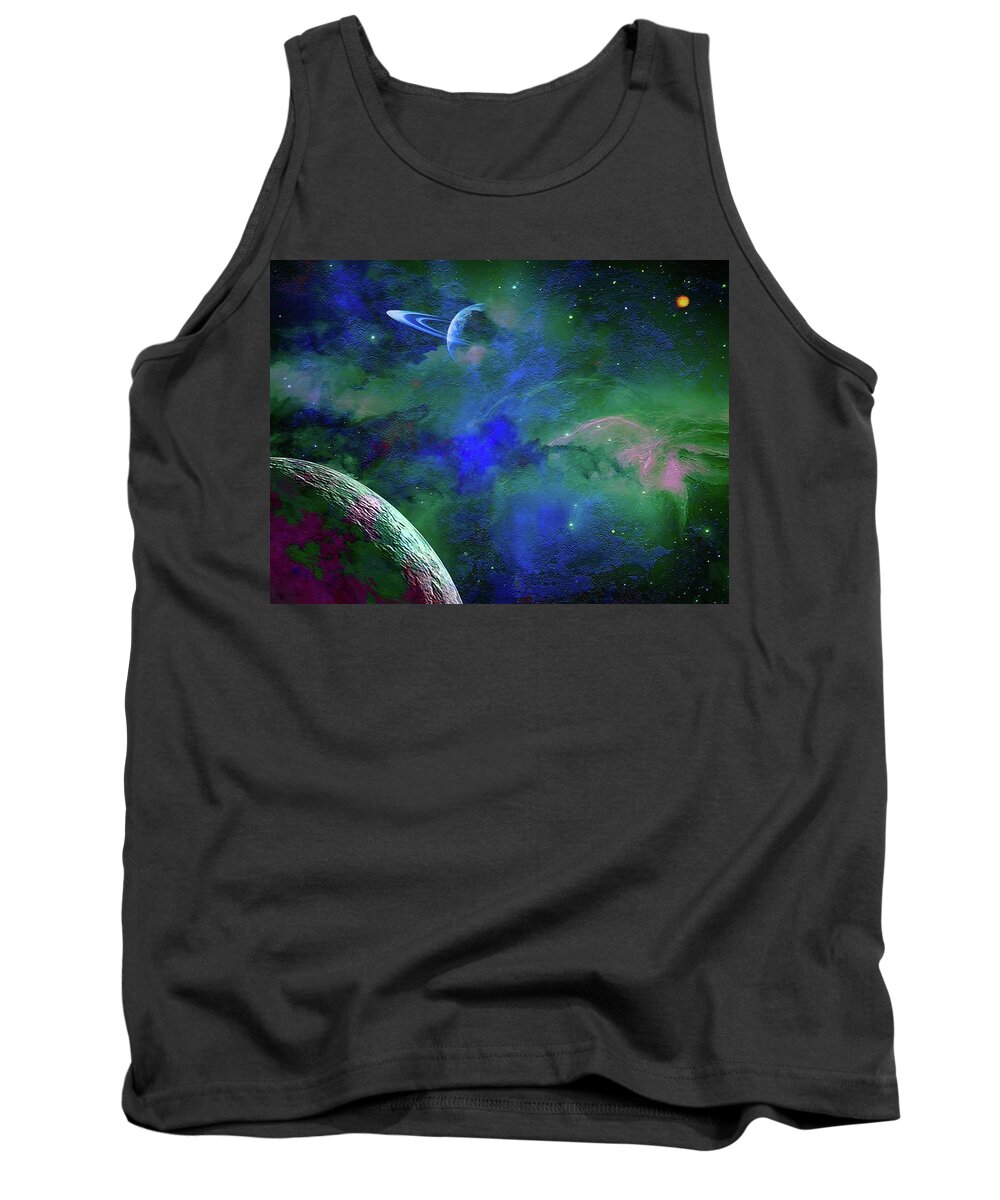  Tank Top featuring the digital art Planet Companion by Don White Artdreamer