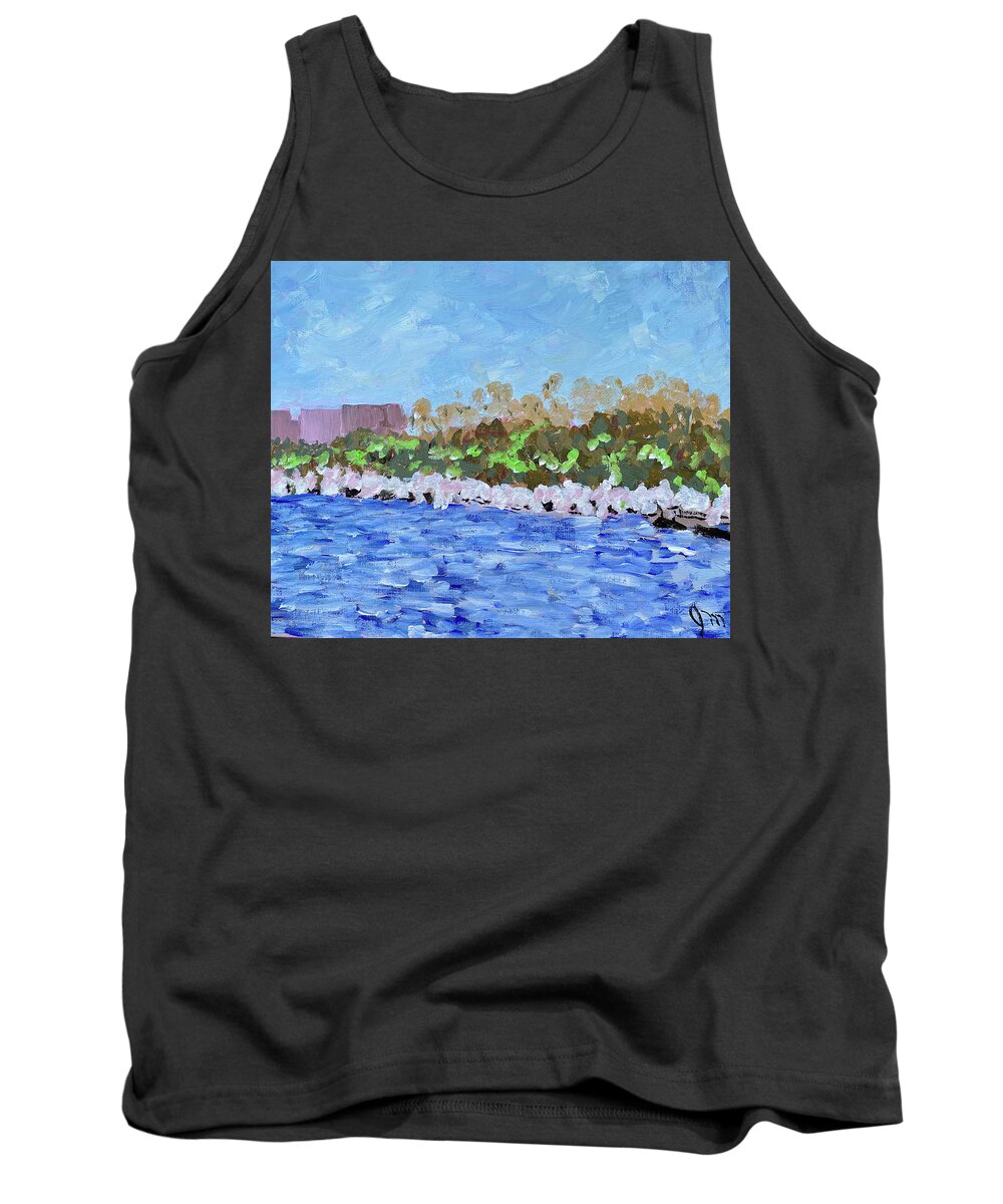  Tank Top featuring the painting Plein Air Blossoms by John Macarthur